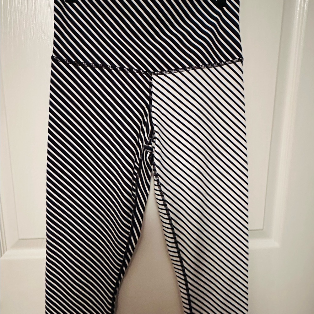 DYI Black and White Striped Leggings